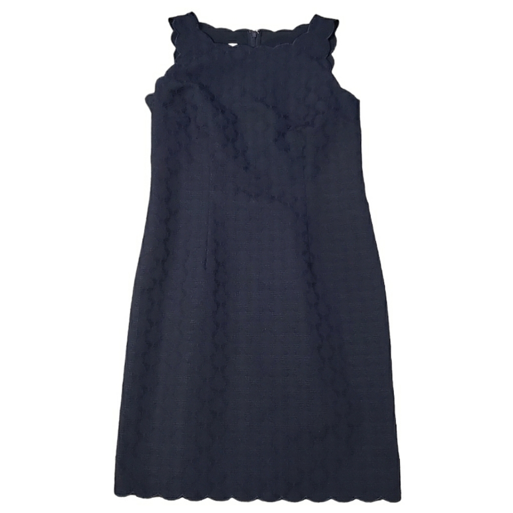 Talbots Scalloped Jacquard Sheath Dress - Picture 2 of 7